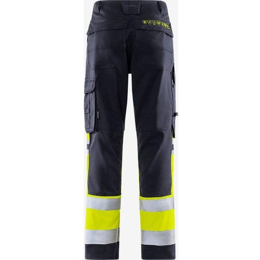 129518 Flamestat Stretch bukse 2162 ATHF, HiVis gul kl 1, Fristads