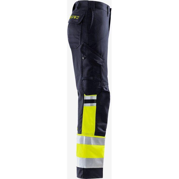 129518 Flamestat Stretch bukse 2162 ATHF, HiVis gul kl 1, Fristads