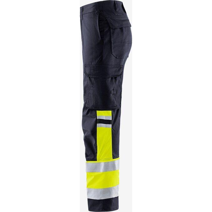 129518 Flamestat Stretch bukse 2162 ATHF, HiVis gul kl 1, Fristads