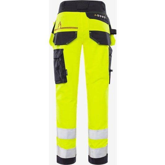 129520 Flamestat Stretch håndverksbukse 2167 ATHF, HiVis gul kl 2, Fristads