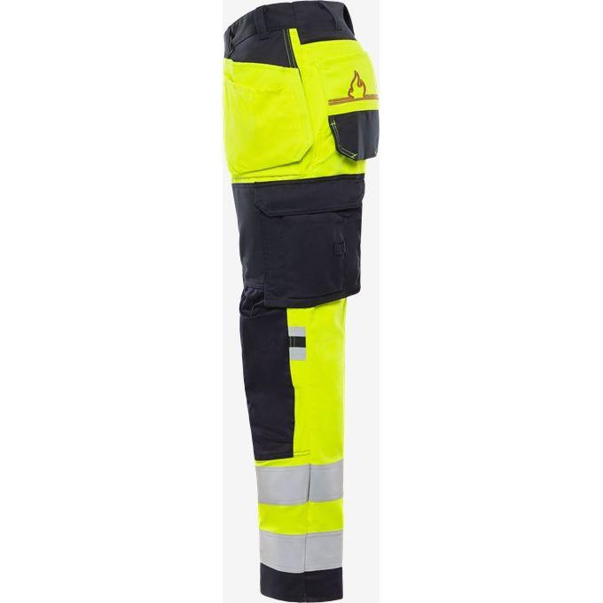 129520 Flamestat Stretch håndverksbukse 2167 ATHF, HiVis gul kl 2, Fristads