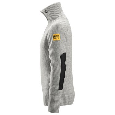 2905, Ullgenser med kort glidelås, grå, Snickers workwear