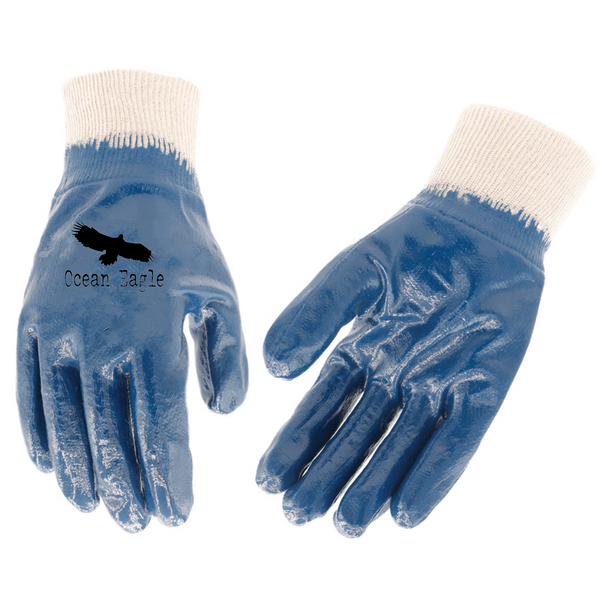 Hanske Heldyppet Nitril m/Ribb, Alden