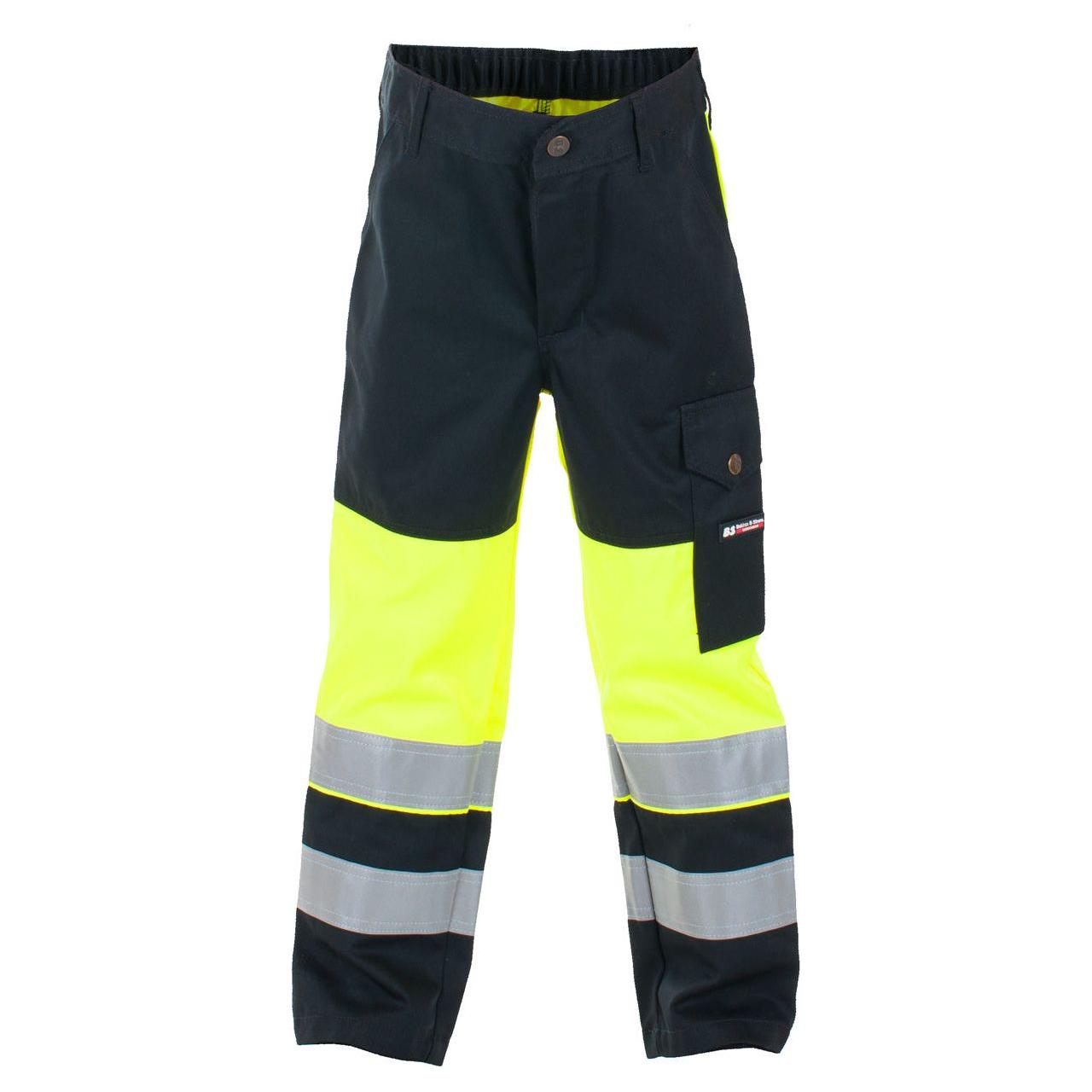 Dokka bukse, barn, fluoriserende gul/sort