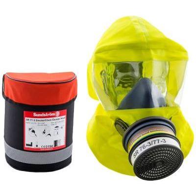 Flukthette Brann/Kjem SR 77-3 med veske Sundström