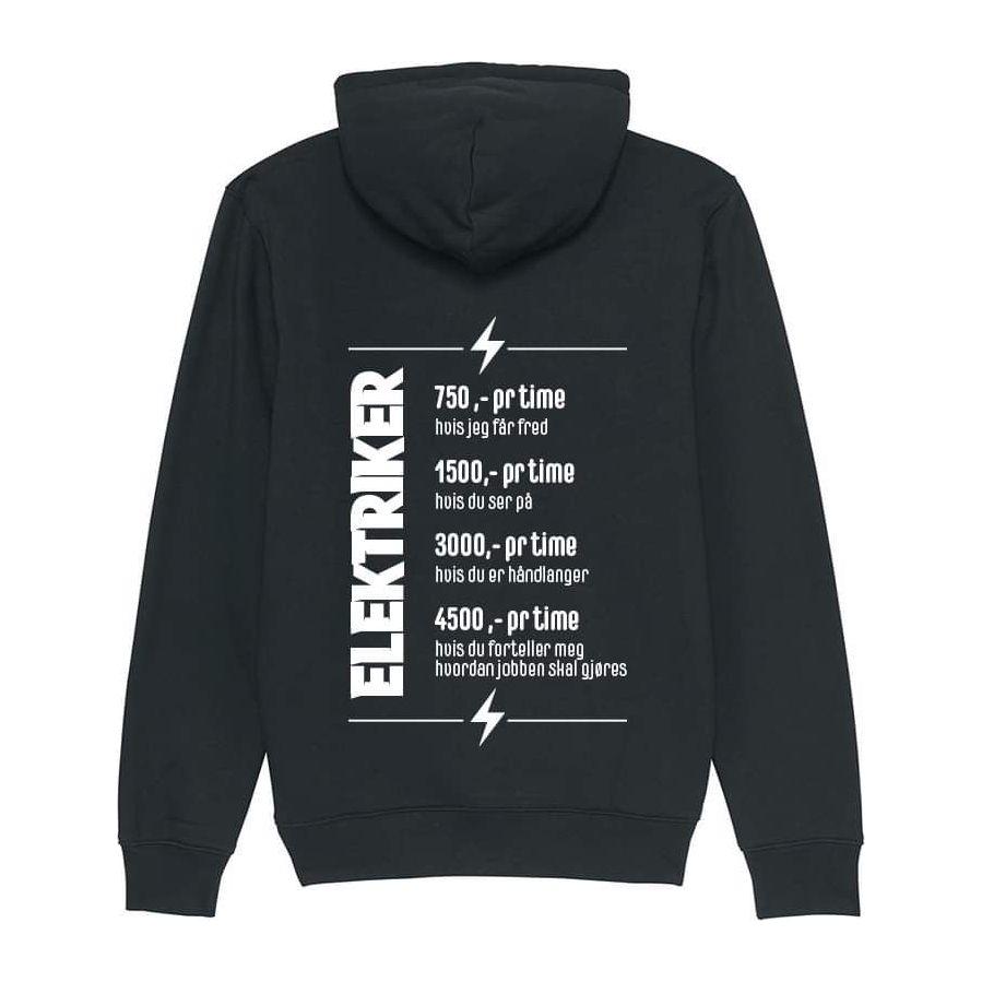 Elektriker-hoodie, sort
