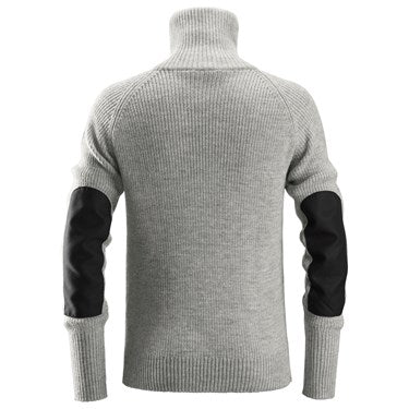 2905, Ullgenser med kort glidelås, grå, Snickers workwear