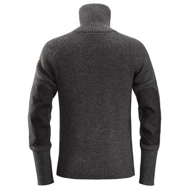 2905, Ullgenser med kort glidelås, mørk grå, Snickers workwear