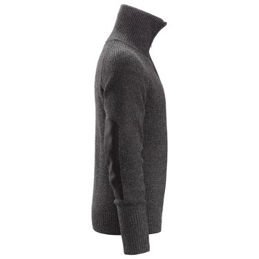 2905, Ullgenser med kort glidelås, mørk grå, Snickers workwear