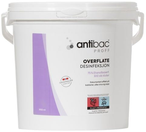 Overflatedesinfeksjon ANTIBAC bøtte(300)