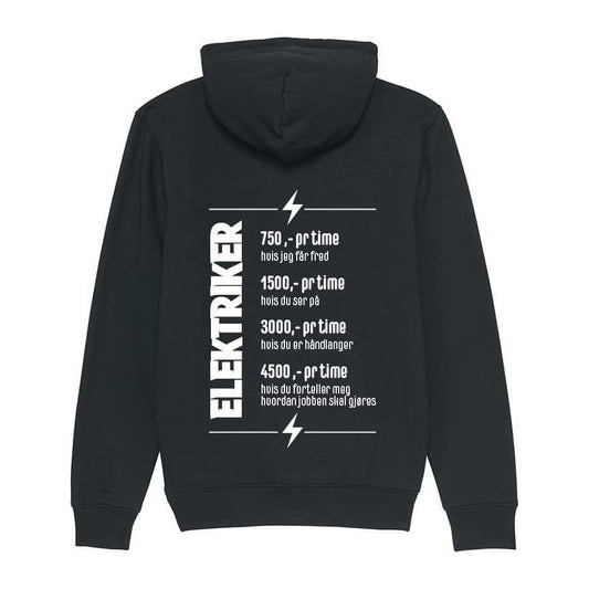 Elektriker-hoodie, sort